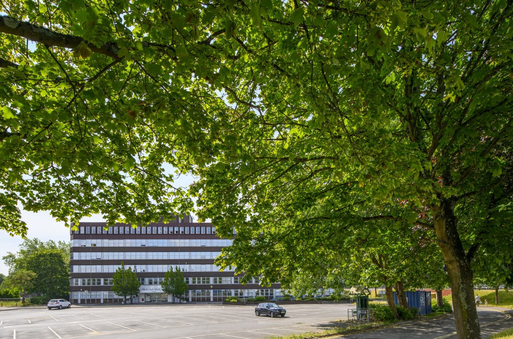 Westmead House - exterior with car park